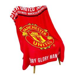 Manchester United FC Fleece Crest Blanket in Red - thumbnail 2
