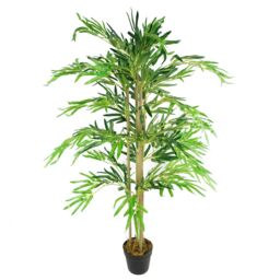 Leaf 120cm (4ft) Artificial Bamboo Plants Trees - Natural Green