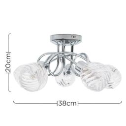 ValueLights Reyka 5 Way Silver Ceiling Bar Light - thumbnail 5