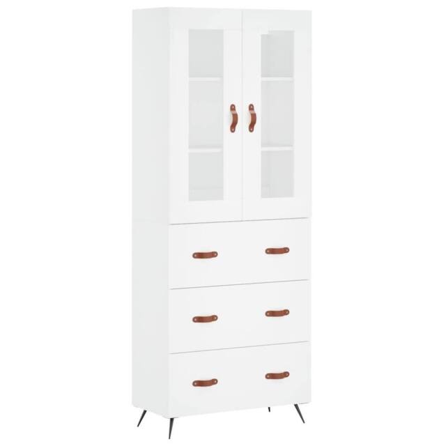 Berkfield Home Highboard White 69.5x34x180 cm Engineered Wood - image 1