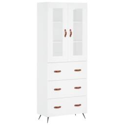 Berkfield Home Highboard White 69.5x34x180 cm Engineered Wood - thumbnail 1