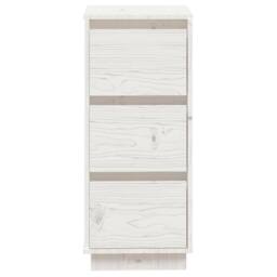 Berkfield Home Sideboards 2 pcs White 32x34x75 cm Solid Wood Pine - Size: 32 x 34 x 75 cm - thumbnail 4