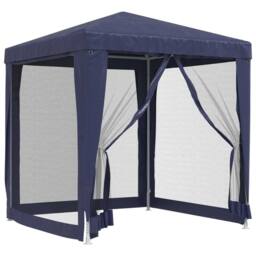 Berkfield Home Party Tent with 4 Mesh Sidewalls Blue 2x2 m HDPE - thumbnail 1