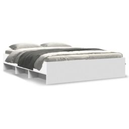 Berkfield Home Bed Frame without Mattress White 150x200 cm King Size Engineered Wood - thumbnail 2