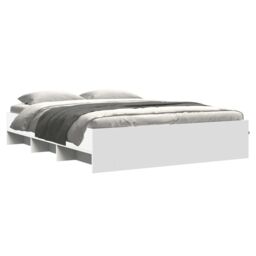 Berkfield Home Bed Frame without Mattress White 150x200 cm King Size Engineered Wood - thumbnail 3
