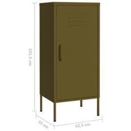 Berkfield Home Storage Cabinet Olive Green 42.5x35x101.5 cm Steel - thumbnail 8