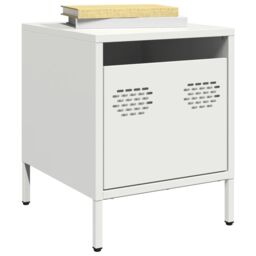 Berkfield Home Bedside Cabinets¬†2 pcs White 35x39x43.5 cm Steel - thumbnail 1