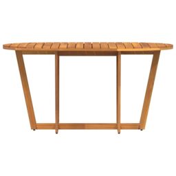 Berkfield Home Garden Dining Table Oval 150x90x75 cm Solid Wood Acacia in Brown - Size: 150 x 90 x 75 cm - thumbnail 5