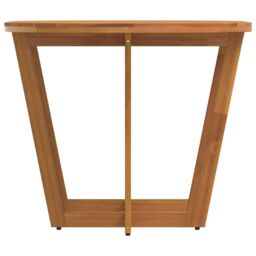 Berkfield Home Garden Dining Table Oval 150x90x75 cm Solid Wood Acacia in Brown - Size: 150 x 90 x 75 cm - thumbnail 6
