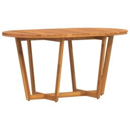 Berkfield Home Garden Dining Table Oval 150x90x75 cm Solid Wood Acacia in Brown - Size: 150 x 90 x 75 cm - thumbnail 7