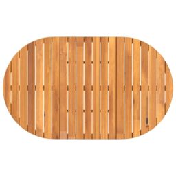 Berkfield Home Garden Dining Table Oval 150x90x75 cm Solid Wood Acacia in Brown - Size: 150 x 90 x 75 cm - thumbnail 8