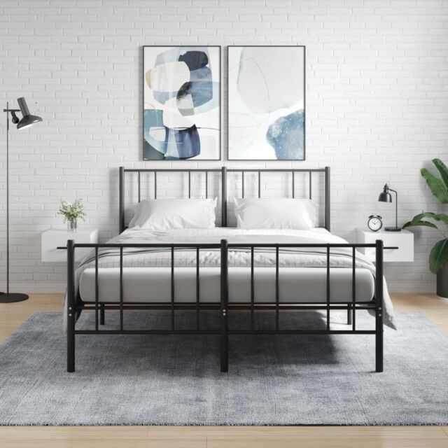 Berkfield Home Wall-mounted Bedside Cabinets 2 pcs High Gloss White 35x35x20 cm - Size: 35 x 35 x 20 cm - image 1