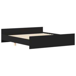 Berkfield Home Durable Bed Frame with Headboard & Footboard Black 200x200 cm - thumbnail 4