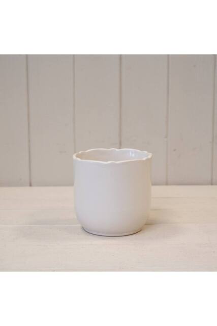 KDMD Small White Indoor Ceramic Pot - image 1