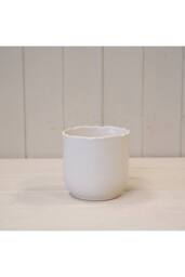 KDMD Small White Indoor Ceramic Pot - thumbnail 1