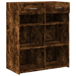 Berkfield Home Sideboard Smoked Oak 80x42.5x93 cm Engineered Wood in Brown - thumbnail 2