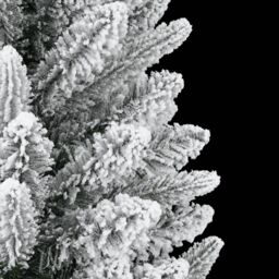 Berkfield Home Artificial Christmas Tree with Flocked Snow 240 cm PVC&PE in White - thumbnail 6