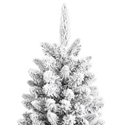 Berkfield Home Artificial Christmas Tree with Flocked Snow 240 cm PVC&PE in White - thumbnail 3
