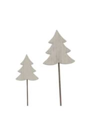 KDMD Whitewashed Rustic Tree Decor - Elegant Shadow Play Accent in White - thumbnail 5
