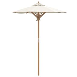 Berkfield Home Garden Parasol Cream White 150x210 cm Bamboo - thumbnail 2