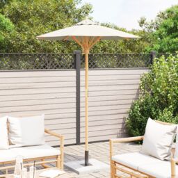 Berkfield Home Garden Parasol Cream White 150x210 cm Bamboo - thumbnail 3