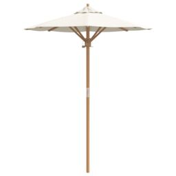 Berkfield Home Garden Parasol Cream White 150x210 cm Bamboo - thumbnail 4