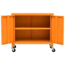 Berkfield Home Storage Cabinet Orange 60x35x56 cm Steel - Size: 60 x 35 x 56 cm - thumbnail 6