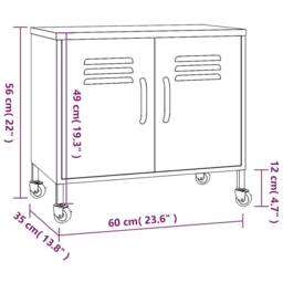 Berkfield Home Storage Cabinet Orange 60x35x56 cm Steel - Size: 60 x 35 x 56 cm - thumbnail 9