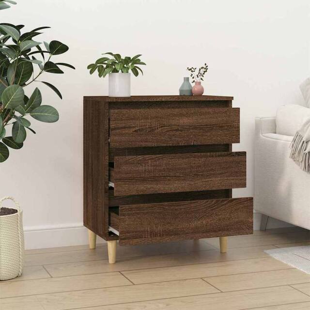 Berkfield Home Sideboard Brown Oak 60x35x70 cm Engineered Wood - Size: 60 x 35 x 70 cm - image 1
