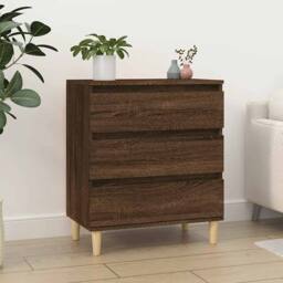Berkfield Home Sideboard Brown Oak 60x35x70 cm Engineered Wood - Size: 60 x 35 x 70 cm - thumbnail 2