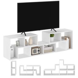Wyld Haus Tota Modular TV Stand 134 - 180cm White Wood Effect - thumbnail 6