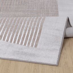 Livabliss Lustro-Modern Grey Beige Off-White Graphic Living Dining Bedroom Rug - Size: 200 cm x 275 cm - thumbnail 4