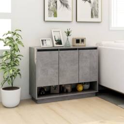 Berkfield Home Sideboard Concrete Grey 97x31x75 cm Engineered Wood - Size: 97 x 31 x 75 cm - thumbnail 3