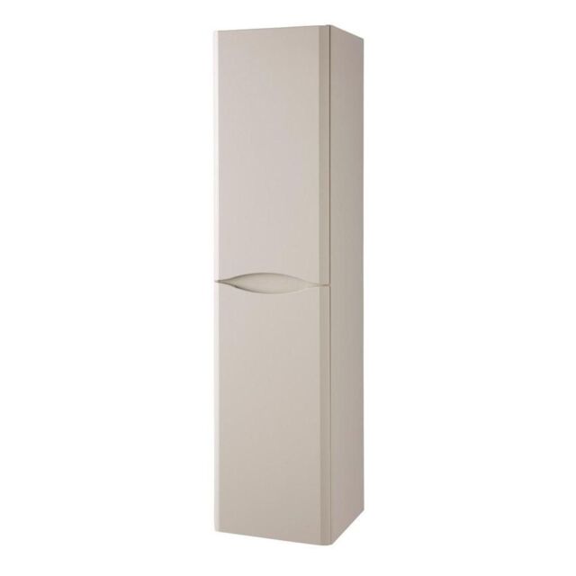 Clifton Cashmere Wall Hung 2 Door Tall Storage Unit 35cm Wide x 33cm Deep in Pale Grey - Size: 35 cm Wide x 33 cm Deep - image 1