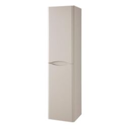 Clifton Cashmere Wall Hung 2 Door Tall Storage Unit 35cm Wide x 33cm Deep in Pale Grey - Size: 35 cm Wide x 33 cm Deep - thumbnail 1