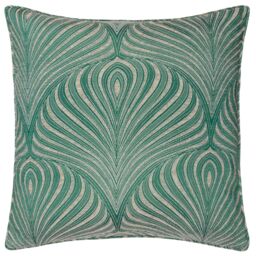 Paoletti Gatsby Jacquard Polyester Filled Cushion in Emerald - Size: 50 cm x 50 cm - thumbnail 2