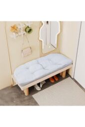 H&O Direct Outdoor Patio Seat Cushion Garden Chair Cushion in Grey - thumbnail 1