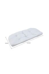 H&O Direct Outdoor Patio Seat Cushion Garden Chair Cushion in Grey - thumbnail 3