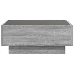 Berkfield Home Coffee Table with LED Grey Sonoma 70x50x30 cm Engineered Wood - Size: 70 x 50 x 30 cm - thumbnail 6