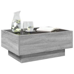 Berkfield Home Coffee Table with LED Grey Sonoma 70x50x30 cm Engineered Wood - Size: 70 x 50 x 30 cm - thumbnail 5