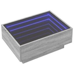 Berkfield Home Coffee Table with LED Grey Sonoma 70x50x30 cm Engineered Wood - Size: 70 x 50 x 30 cm - thumbnail 3
