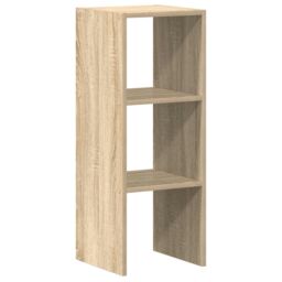 Berkfield Home Bookcase Stackable Sonoma Oak 30x30x80 cm Engineered Wood in Brown - Size: 30 x 30 x 80 cm - thumbnail 6