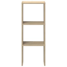 Berkfield Home Bookcase Stackable Sonoma Oak 30x30x80 cm Engineered Wood in Brown - Size: 30 x 30 x 80 cm - thumbnail 4