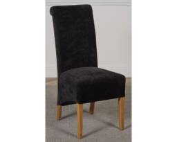 Thats Furniture Oslo 90 x 90 cm Oak Small Dining Table & 4 Montana Fabric Chairs in Black - thumbnail 6