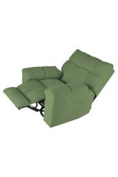 Living and Home 270° Swivel Rocker Recliner Chair with Power Recline & Charging Ports in Green - thumbnail 2