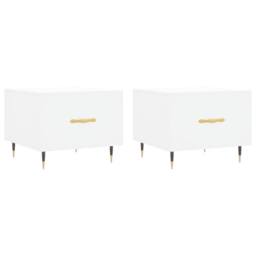 Berkfield Home Coffee Tables 2 pcs White 50x50x40 cm Engineered Wood - Size: 50 x 50 x 40 cm - thumbnail 1