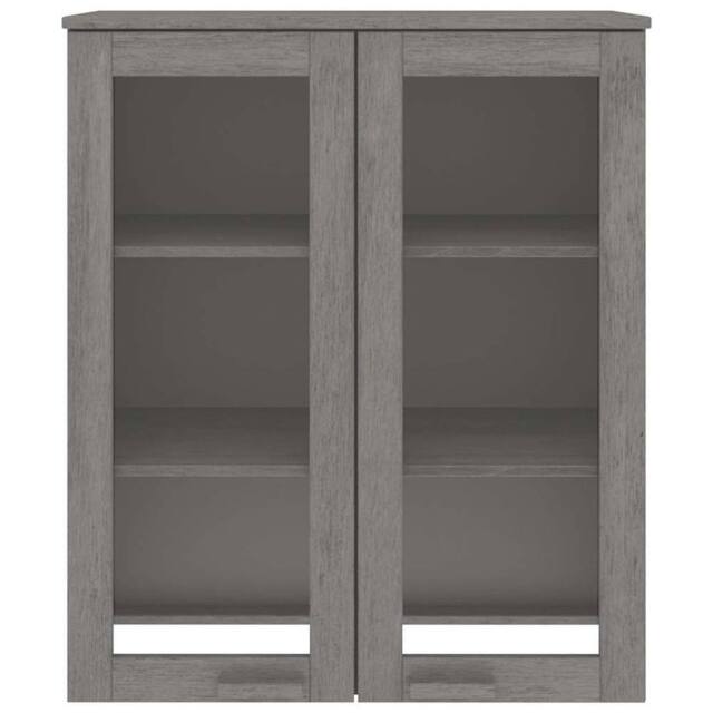 Berkfield Home Top for Highboard HAMAR Light Grey 85x35x100cm Solid Wood Pine - Size: 85 x 35 x 100 cm - image 1