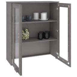 Berkfield Home Top for Highboard HAMAR Light Grey 85x35x100cm Solid Wood Pine - Size: 85 x 35 x 100 cm - thumbnail 7
