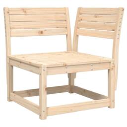 Berkfield Home Garden Sofa Corner with Cushions 73x73x78 cm Solid Wood Pine in Natural - Size: 73 x 73 x 78 cm - thumbnail 4