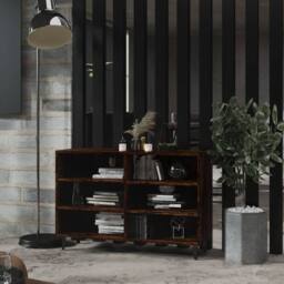 Berkfield Home Sideboard Smoked Oak 103.5x35x70 cm Engineered Wood in Brown - thumbnail 2